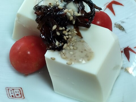 つくだ煮とプチトマト〜アレンジ冷奴♥